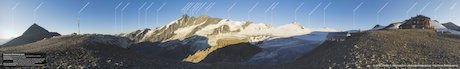 Panorama von der Glocknergruppe, aufgenommen in der Nähe der Oberwalderhütte