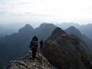 Unterwegs am Jubiläumsgrat von der Zugspitze zur Alpspitze, Bayern, Deutschland